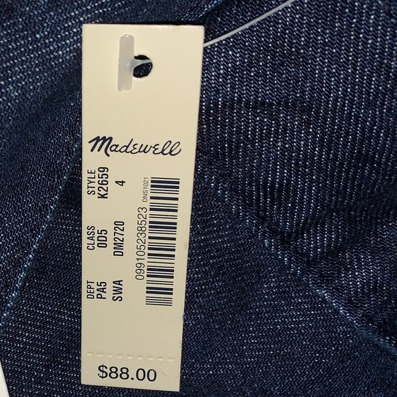 NWT Madewell Denim Raw-Hem Mini Wrap Skirt - Picture 6 of 6